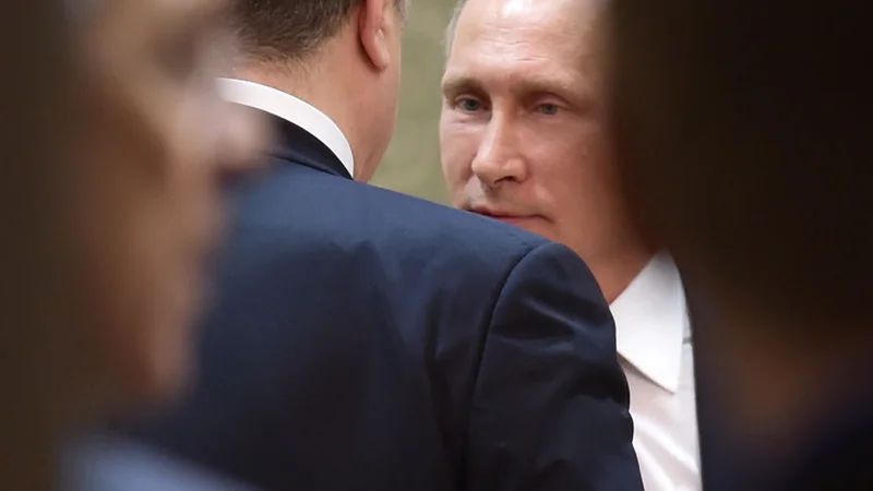 Fotografija: Ruski predsednik Vladimir Putin na fotografiji iz leta 2015 v Minsku. Foto Mykola Lazarenko Afp - International News Agency