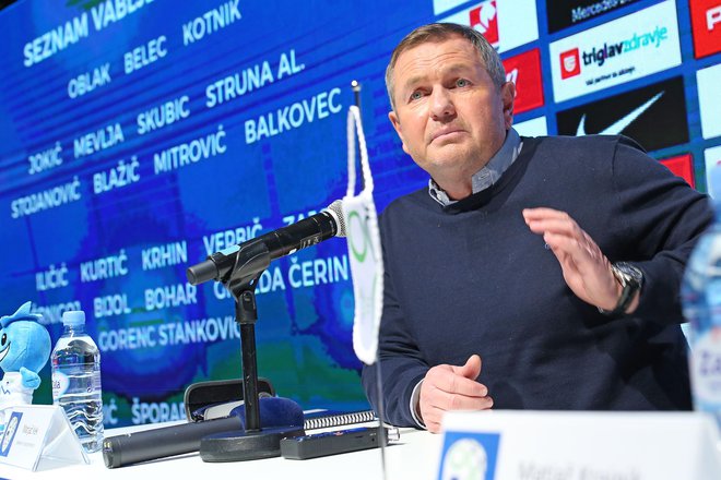 Matjaž Kek bo razkril seznam igralcev za tekmi s Poljsko in z Izraelom na torkovi novinarski konferenci v Mariboru. FOTO: Tomi Lombar