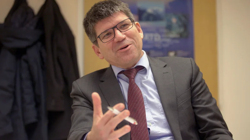 Fotografija: Bernd Rech,direktor centra Helmholtz, je prepričan, da bo sončna energija temelj sistemov. FOTO: Roman ipić/Delo
