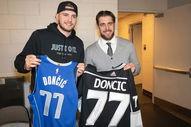 Luka Dončić (levo) in Anže Kopitar sta v ZDA zvezdnika najvišjega razreda. FOTO: Twitter