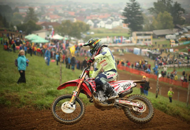 Tim Gajser na tekmi državnega prvenstva leta 2016. FOTO: Jure Eržen