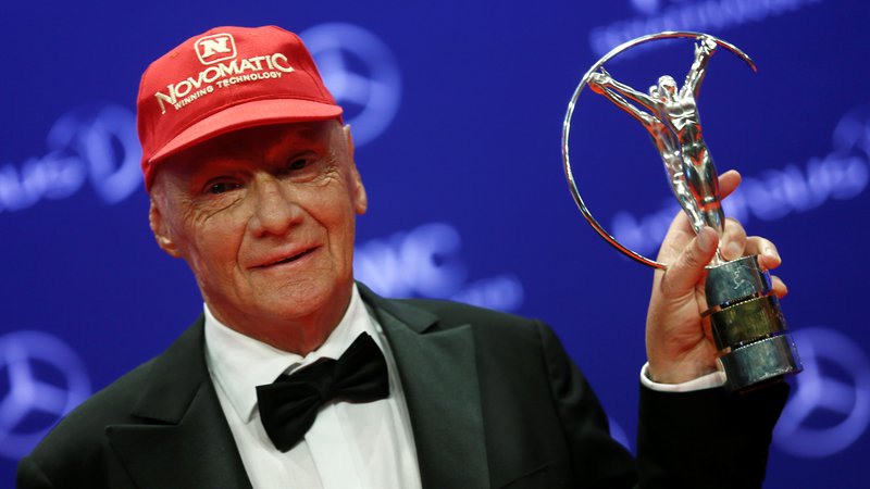 Fotografija: Niki Lauda je leta 2016 v Berlinu prejel prestižno nagrado laureus za življenjske dosežke. FOTO: Reuters
