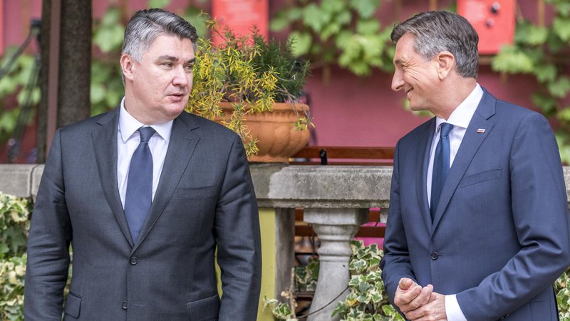 Fotografija: Zoran Milanović in Borut Pahor sta se danes sestala na Ptuju. FOTO: Jaka Arbutina