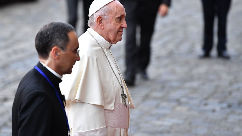 Fotografija: Papež Frančišek se mudi v Dublinu FOTO: Ben Stansall/AFP