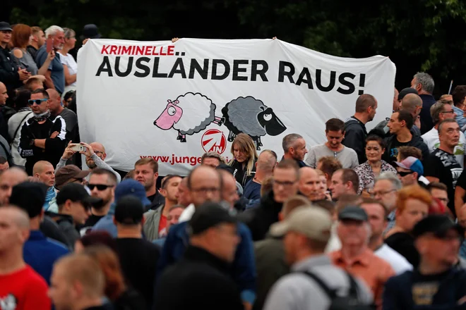 Nacionalistična AfD je na zadnjih volitvah v bundestag na Saškem prejela 27 odstotkov glasov. FOTO: Odd Andersen/AFP