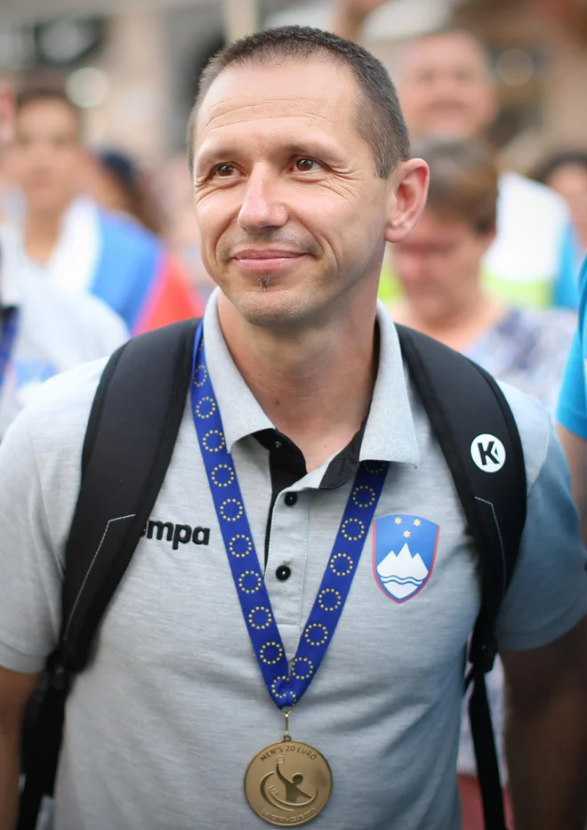 Saša Prapotnik je s slovenskimi mladinci osvojil zlato kolajno na evropskem prvenstvu v Celju. FOTO: Jure Eržen