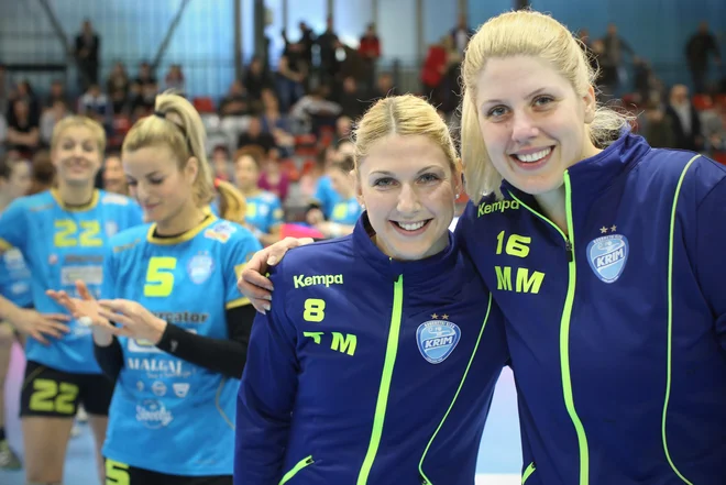 Tamara Mavsar in Miša Marinček si obetata zmagovito domačo premiero v ligi prvakinj. FOTO: Jure Eržen