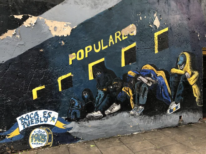 Navijaški grafit Boce Juniors. FOTO: Aljaž Vrabec