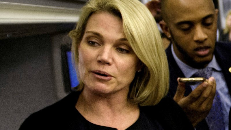 Fotografija: Tiskovna predstavnica zunanjega ministrstva Heather Nauert naj bi postala nova ameriška veleposlanica pri Združenih narodih. FOTO Reuters