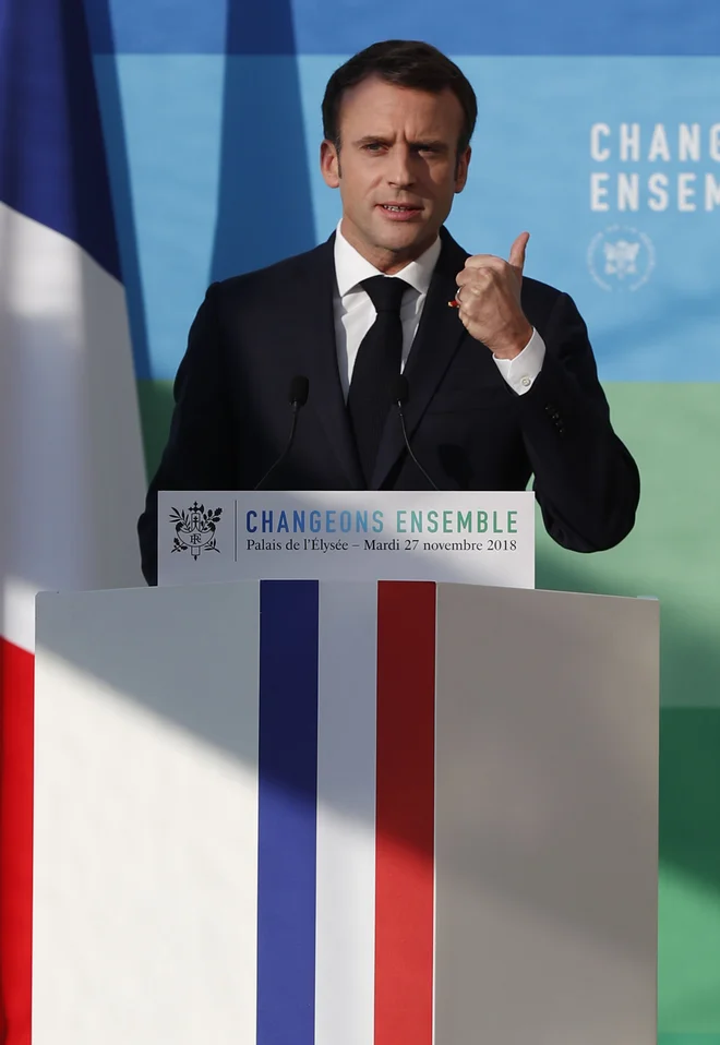 Francoski predsednik Emmanuel Macron FOTO: AFP