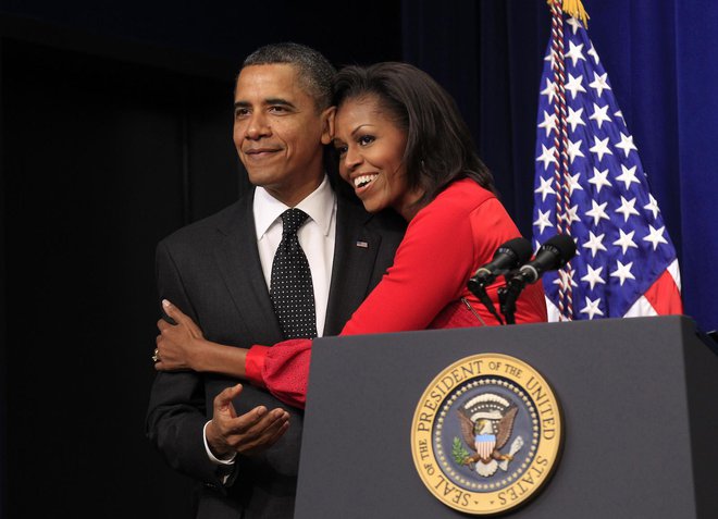 Barack Obama se je skoraj vedno držal urnika, na njem je bila večerja s soprogo Michelle in hčerkama. FOTO Reuters