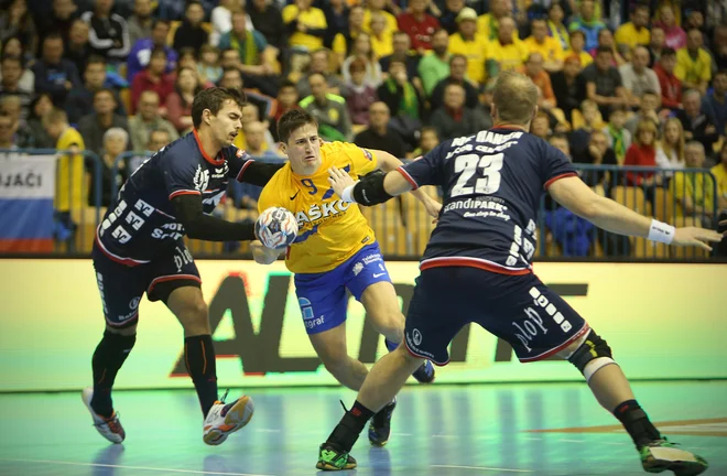 Kapetan David Razgor je septembra lani Celjane popeljal k zmagi proti Flensburgu. FOTO: Jure Eržen