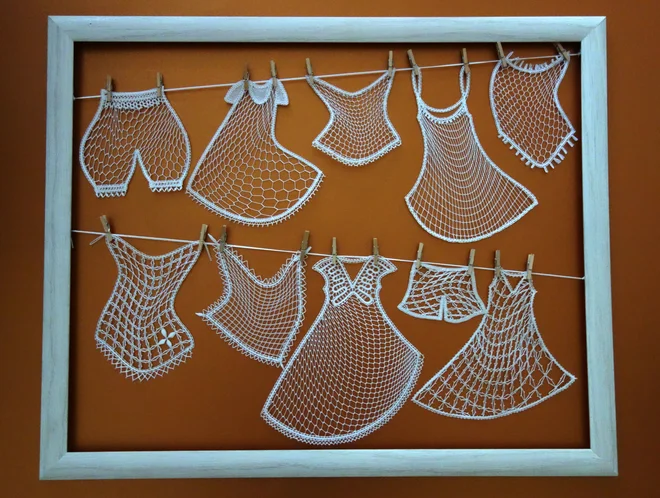 Žehta, za katero so bile prejšnji dan nagrajene v Italiji. FOTO: Arhiv Čipkarske šole Idrija