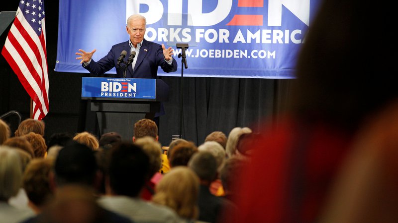 Fotografija: Trenutno najverjetnejši demokratski protikandidat Donaldu Trumpu Joe Biden je že v polnem zagonu. FOTO: Reuters