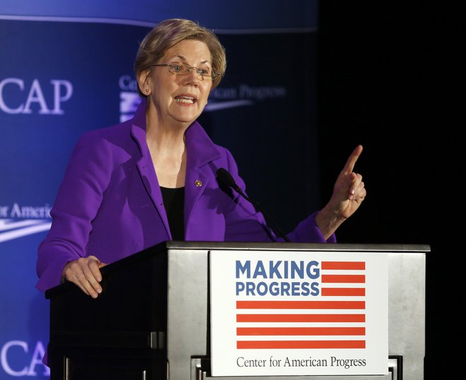Članico zgornjega doma ameriškega kongresa Elizabeth Warren imajo nekateri zaradi zavzemanja za socialno varstvo in varstvo potrošnikov za levičarsko populistko. FOTO: Reuters