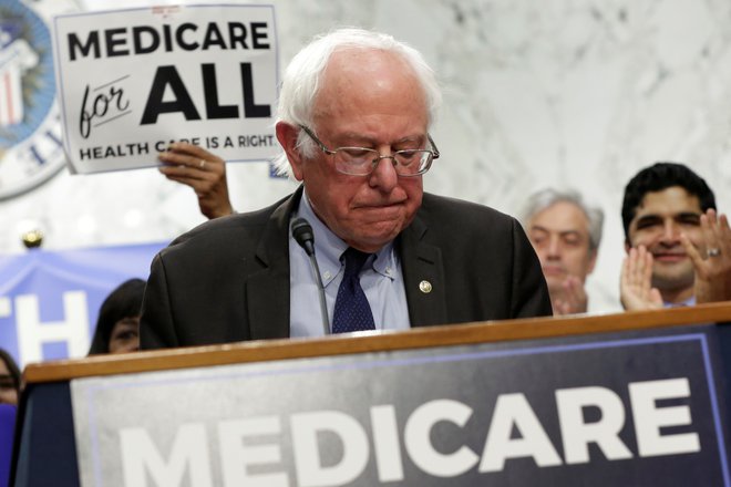 Glasnik najbolj progresivnega dela demokratske stranke, samooklicani demokratični socialist Bernie Sanders. FOTO: Reuters