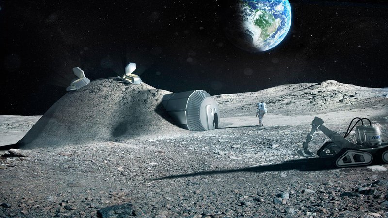 Fotografija: Luna je z vidika rudarjenja zanimiva predvsem zaradi helija 3 in redkih zemelj. FOTO: ESA