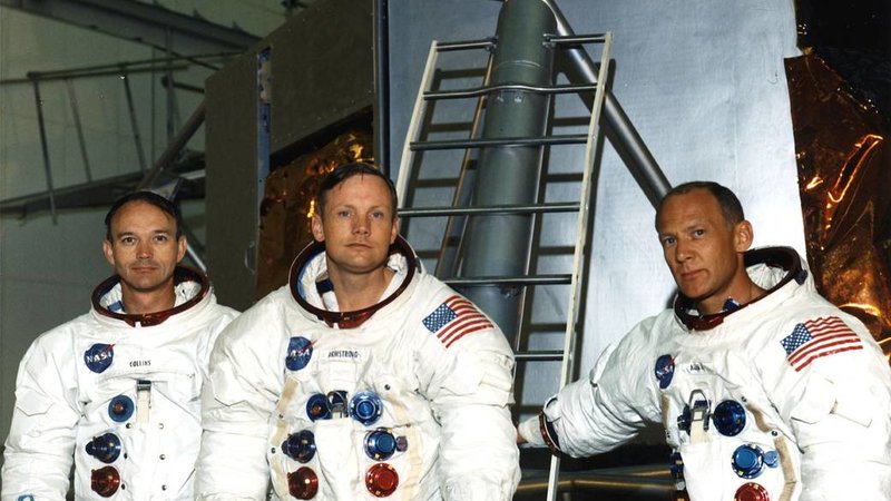 Fotografija: Michael Collins, Neil Armstrong in Buzz Aldrin FOTO: Nasa