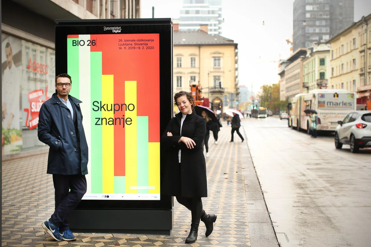 Fotografija: Thomas Geisler, kustos, in Aline Lara Rezende, asistentka kustosa 26.bienala oblikovanja - BIO 26. Foto: Jure Eržen
