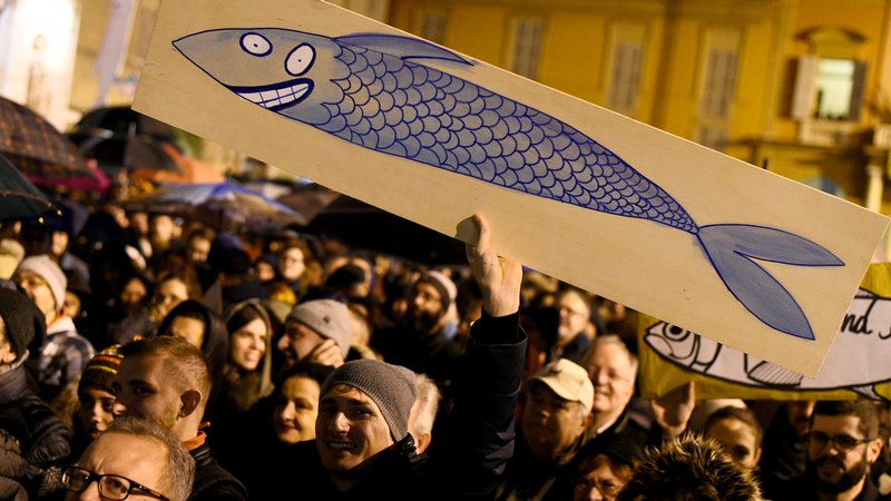 Fotografija: Nismo politično gibanje, smo protitelesca, pravijo mladi organizatorji iz Bologne.
FOTO: Reuters