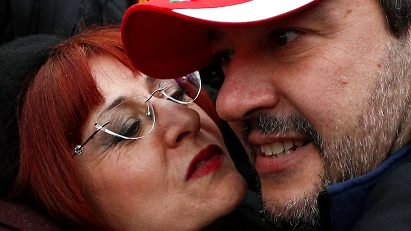 Fotografija: Salvinijevi privrženci ga imenujejo Kapitan. Foto Guglielmo Mangiapane/ Reuters