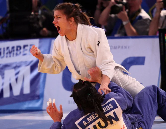 Raša Sraka Vuković se je z zlatimi črkami vpisala v zgodovino slovenskega juda. FOTO: Christian Fidler/IJF