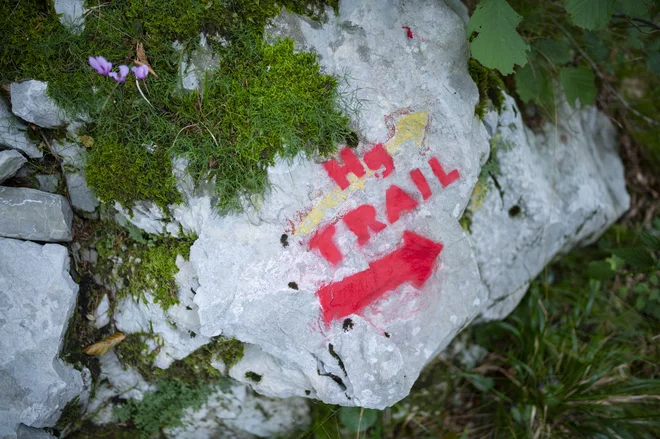 Sledite lahko označbam, sicer pa si je na spletni strani HG traila mogoče naložiti zemljevid in se s svojim tempom podati na pot. FOTO: Robert Zabukovec