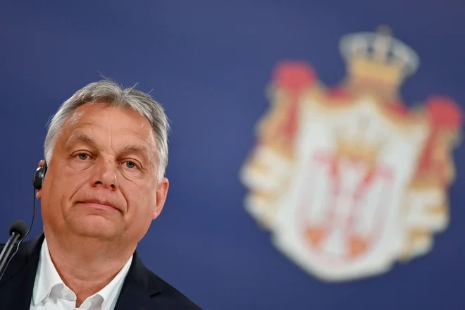 Madžarski predsednik vlade Orbán še naprej kritizira svoje zahodne zaveznike. FOTO: Andrej Isakovic/AFP