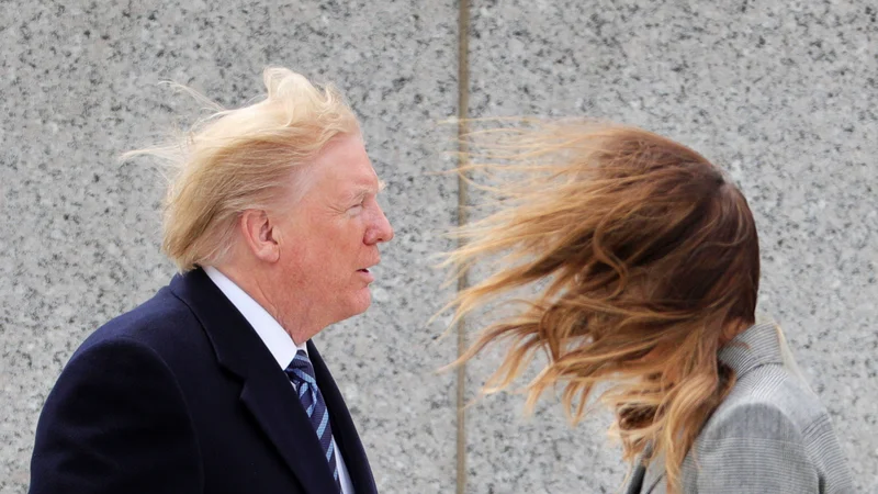 Predsednik ZDA Donald Trump in prva dama Melania Trump FOTO: Reuters