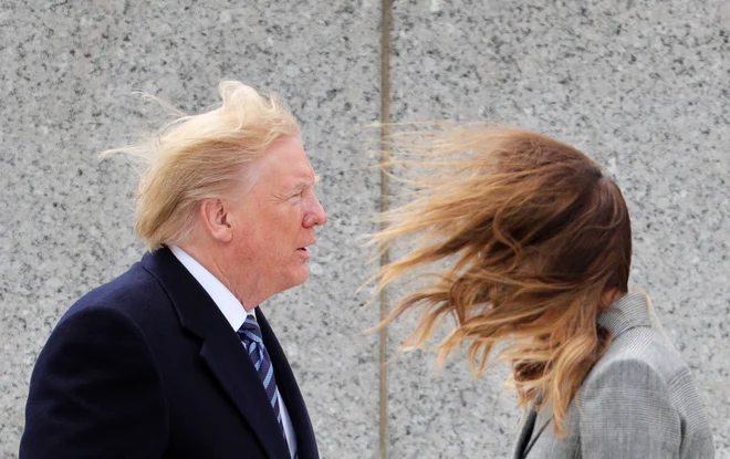 Predsednik ZDA Donald Trump in prva dama Melania Trump FOTO: Reuters