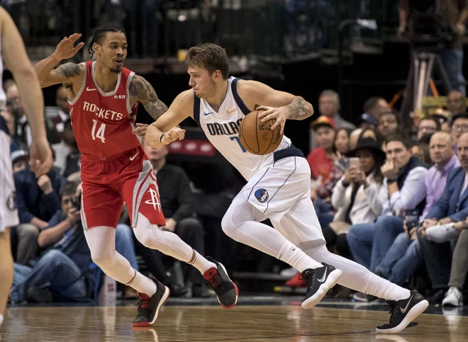 Luka Dončić je v zadnjih trehh minutah nanizal kar 11 točk zapovrstjo. FOTO: Jerome Miron/Reuters