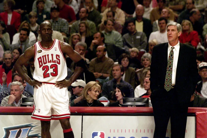 Michael Jordan in Jerry Sloan sta bila na nasprotnih straneh v finalu leta 1998. FOTO: USA Today Sports