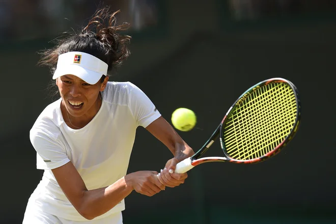 Su-Wei Hsieh je ugnala prvo igralko sveta Simono Halep. Foto AFP