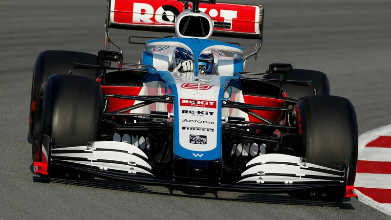 Fotografija: V Williamsovem moštvu za sezono 2020 sta Kanadčan Nicholas Latifi (na fotografiji) in Britanec George Russell. FOTO: Reuters