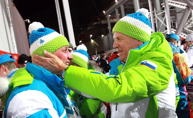 Janez Kocijančič v družbi Gorana Janusa. FOTO: Matej Družnik