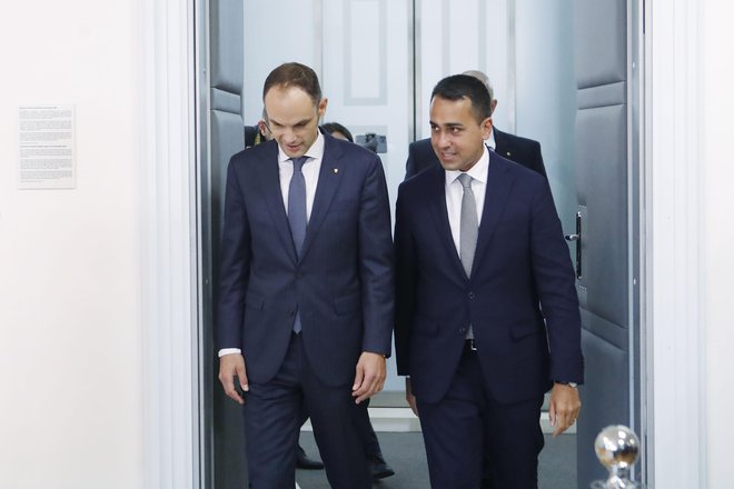 Luigi Di Maio se bo po srečanju z Anžetom Logarjem srečal tudi s predsednikom države Borutom Pahorjem. FOTO: Leon Vidic/Delo