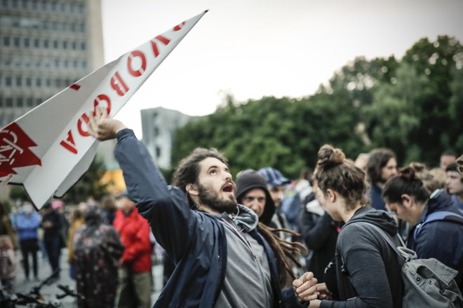 Protivladni protesti. FOTO: Uroš Hočevar