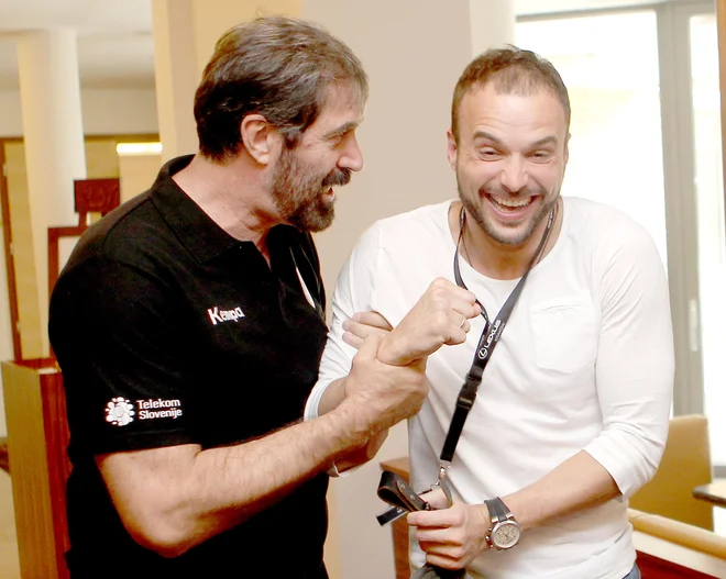Ko se srečata Veselin Vujović in Uroš Zorman, ni nikoli dolgčas. FOTO: Roman Šipić
