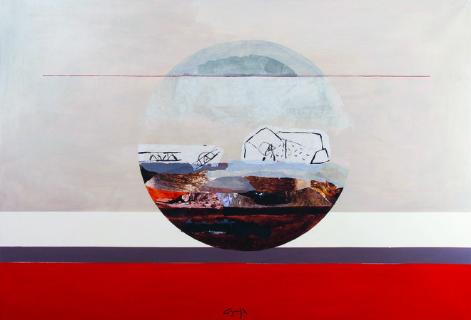 Klementina Golija: Iz cikla vmesni prostor, 2013, 100 x 150 cm Foto Arhiv Gorenjski Muzej