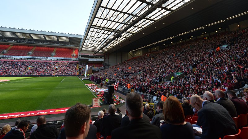 Fotografija: Štadion Anfield ne bo prizorišče mestnega derbija med Liverpoolom in Evertonom, toda nič hudega, pravijo pri Liverpoolu. FOTO: Paul Ellis/AFP