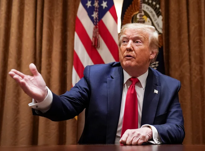 Trump se bo nocoj odpravil v Dallas. Foto: Kevin Lamarque/Reuters