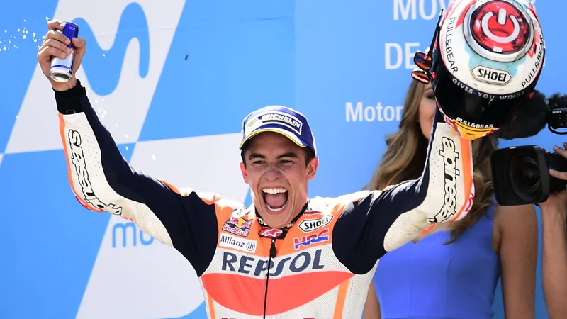 Fotografija: Španski motociklist Marc Marquez je zanesljivi vladar najmočnejšega razreda motoGP in bo julija začel pohod proti sedmemu naslovu svetovnega prvaka na domačih tleh v Jerezu. FOTO: AFP