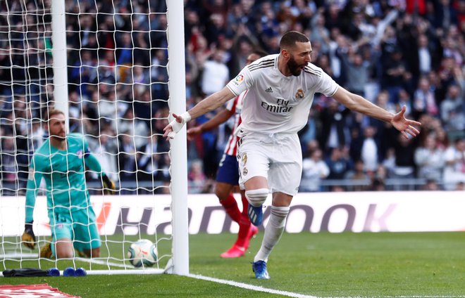 Karim Benzema je prvi strelec madridskega Reala. V začetku februarja je gol zabil tudi Janu Oblaku. FOTO: Reuters