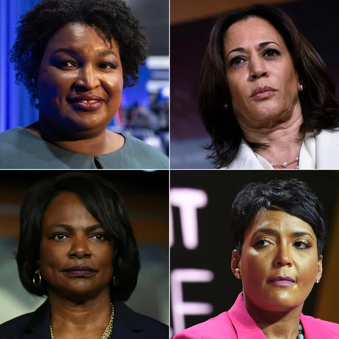 Županja Atlante Keisha Lance (spodaj desno) je skupaj s Stacey Abrams ter senatorkama Kamalo Harris in Val Demings med najpogosteje omenjanimi kandidatkami za demokratsko podpredsednico. FOTO: Paras Griffin/AFP