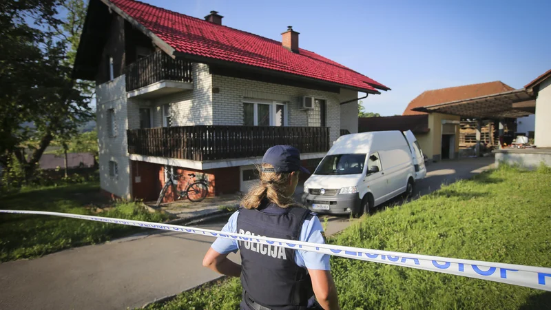 Fotografija: Trojni umor se je v soboto zgodil v Škocjanu pri Domžalah. FOTO: Jože Suhadolnik/Delo