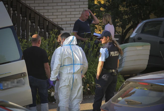 Policija preiskuje trojni umor v Škocjanu pri Domžalah. FOTO: Jože Suhadolnik