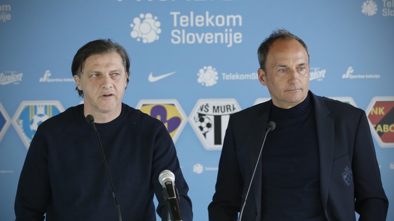 Fotografija: Safet Hadžić in Darko Milanič sta se še pozimi izmenjavala mnenja o nadaljevanju sezone in niti približno nista razmišljala o tem, da je ne bosta dočakala na trenerskem stolčku Olimpije in Maribora. FOTO: Jure Eržen/Delo