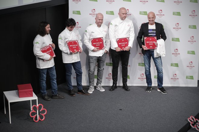 Slovenski chefi, prejemniki prvih Michelinovih zvezdic. FOTO: Uroš Hočevar/Delo