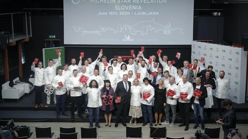 Fotografija: Po slavnostni podelitvi Michelinovih zvezdic in drugih priznanj iz prvega Michelinovega vodiča po Sloveniji na Ljubljanskem gradu. FOTO: Uroš Hočevar