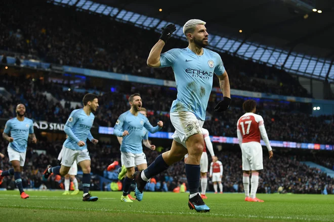 Manchester City je slavil zmago proti Arsenalu. FOTO: AFP